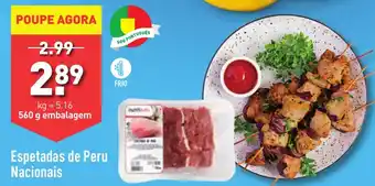 ALDI Espetadas de Peru Nacionais 560g promoção