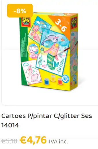 Cartoes P/pintar C/glitter Ses 14014
