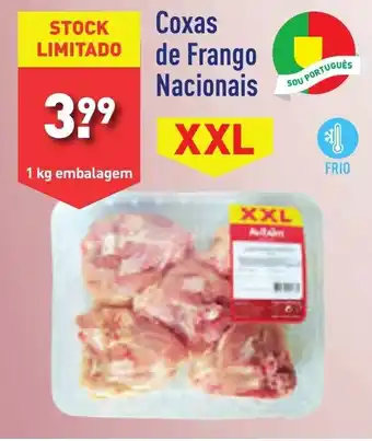 ALDI Coxas de Frango Nacionais 1 kg embalagem promoção