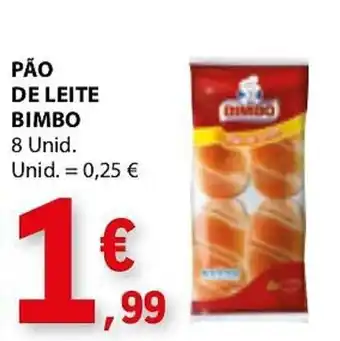 E.Leclerc PÃO DE LEITE BIMBO 8 Unid. promoção