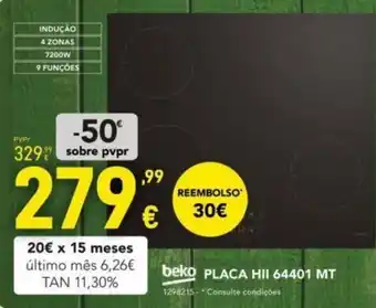 Radio Popular Beko PLACA HII 64401 MT promoção