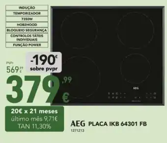 Radio Popular AEG PLACA IKB 64301 FB promoção