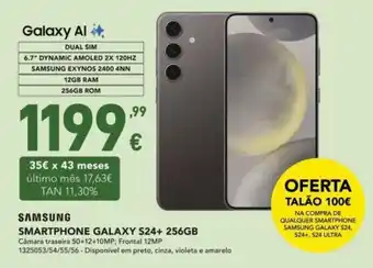 Radio Popular SAMSUNG SMARTPHONE GALAXY S24+ 256GB promoção
