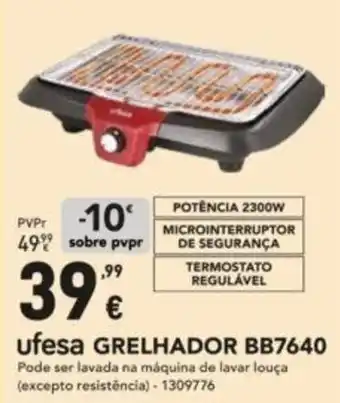Radio Popular ufesa GRELHADOR BB7640 promoção