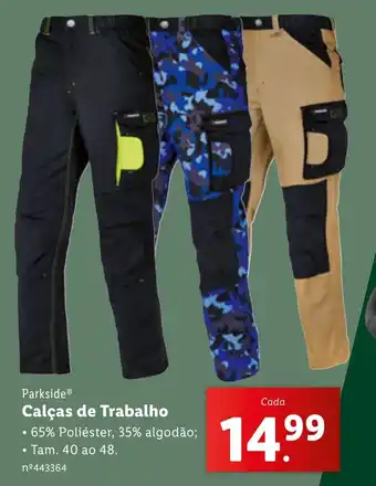 Lidl Parkside Calças de Trabalho promoção