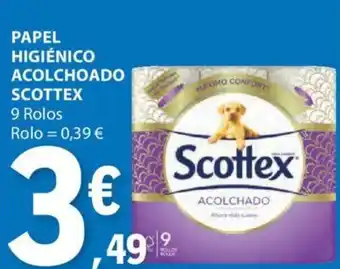 E.Leclerc PAPEL HIGIÉNICO ACOLCHOADO SCOTTEX 9 Rolos promoção