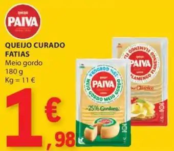 E.Leclerc QUEIJO CURADO FATIAS Meio gordo 180g promoção