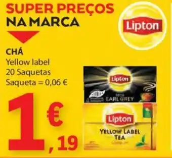 E.Leclerc CHÁ Yellow label 20 Saquetas promoção