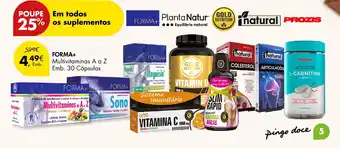 Pingo Doce FORMA+ Multivitaminas A a Z Emb. 30 Cápsulas promoção