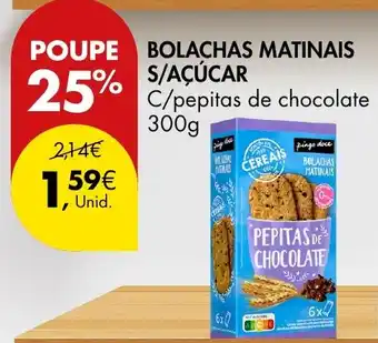 Pingo Doce BOLACHAS MATINAIS S/AÇÚCAR 300g promoção