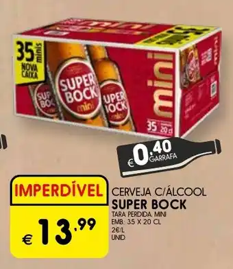 CERVEJA C/ÁLCOOL SUPER BOCK TARA PERDIDA, MINI EMB: 35 X 20 CL