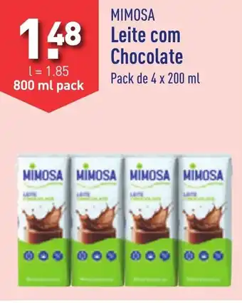 ALDI MIMOSA Leite com Chocolate Pack de 4 x 200 ml promoção