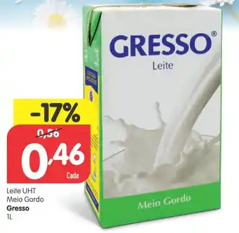 Minipreço Leite UHT Meio Gordo Gresso 1L promoção