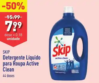 ALDI SKIP Detergente Líquido para Roupa Active Clean 44 doses promoção