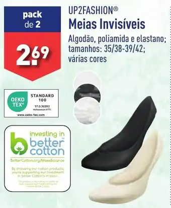 ALDI UP2FASHION Meias Invisíveis promoção