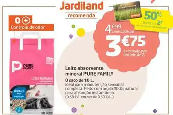 Jardiland Pure family - leito absorvente mineral promoção