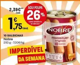 Intermarché Nobre - 10 salsichas promoção