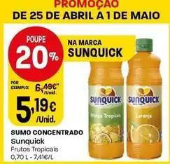 Intermarché Sunquick - sumo concentrado promoção