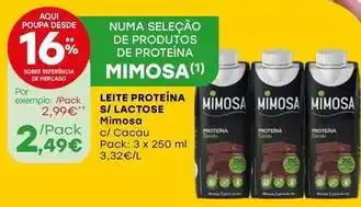 Intermarché Mimosa - leite proteína s/ lactose promoção