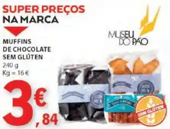 E.Leclerc MUFFINS DE CHOCOLATE SEM GLÚTEN 240g promoção