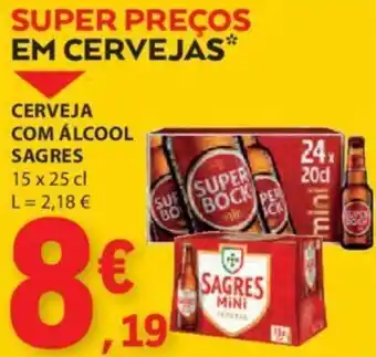 E.Leclerc CERVEJA COM ÁLCOOL SAGRES 15x25cl promoção