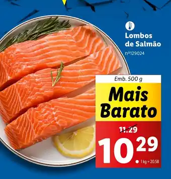 Lidl Lombos de Salmão Emb. 500 g promoção