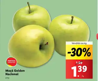 Lidl Maçã Golden Nacional Vendido ao kg promoção