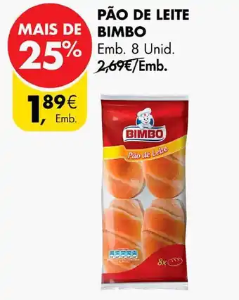 Pingo Doce PÃO DE LEITE BIMBO Emb. 8 Unid. promoção