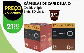 Pingo Doce CÁPSULAS DE CAFÉ DELTA Q Emb. 80 Unid. promoção