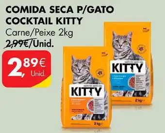 Pingo Doce COMIDA SECA P/GATO COCKTAIL KITTY Carne/Peixe 2kg promoção