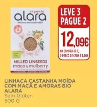 El Corte Inglés Linhaça Castanha Moída com Maçã e Amoras Bio Alara 500g promoção