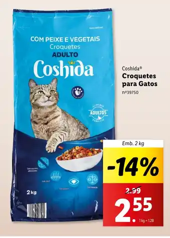 Lidl Coshida Croquetes para Gatos Emb. 2 kg promoção