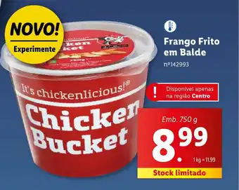 Lidl Frango Frito em Balde Emb. 750 g promoção