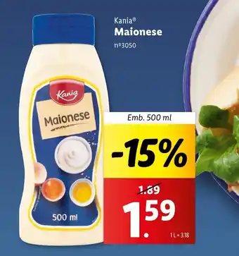 Lidl Kania Maionese Emb. 500 ml promoção