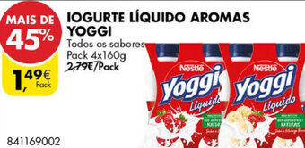 Iogurte Líquido Aromas Yoggi 4x160g