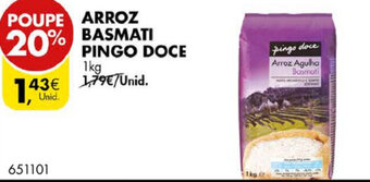 Pingo Doce Arroz Basmati Pingo Doce 1kg promoção