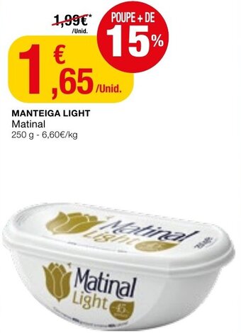 Manteiga Light Matinal 250g