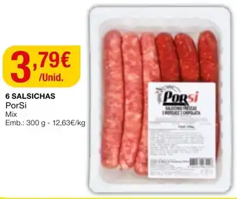 Intermarché 6 Salsichas PorSi 300g promoção