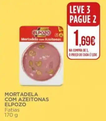 El Corte Inglés Mortadela com Azeitonas Elpozo 170g promoção