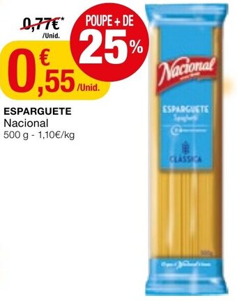 Esparguete Nacional 500g
