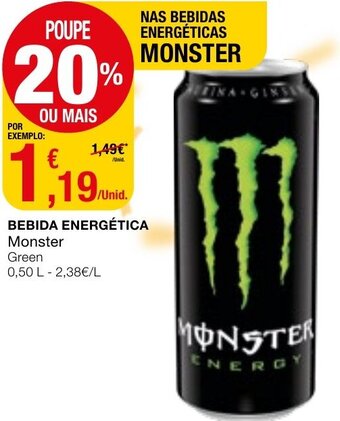 Intermarché Bebida Energética Monster 0,50L promoção