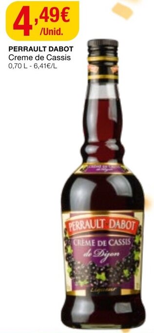 Intermarché Perrault Dabot Creme de Cassis 0,70L promoção