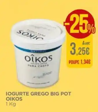 El Corte Inglés Iogurte Grego Big Pot Oikos 1kg promoção