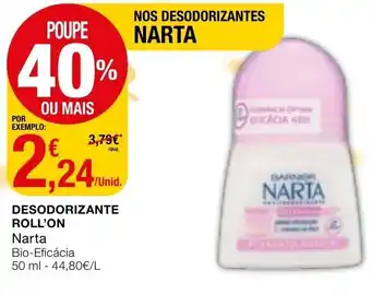 Intermarché Desodorante Roll On Narta 50ml promoção