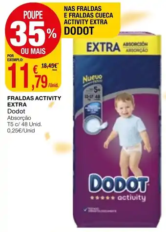Fraldas Activity Extra Dodot 48 Unid