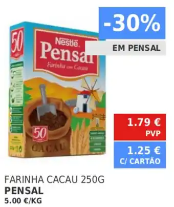 Minipreço Farinha Cacau Pensal 250g promoção