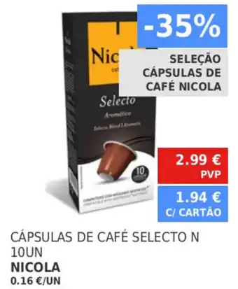 Minipreço Cápsulas de Café Selecto N 10Un Nicola promoção