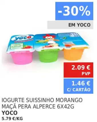 Minipreço Iogurte Suissinho Morango Maçã Pera Alperce Yoco 6x42g promoção