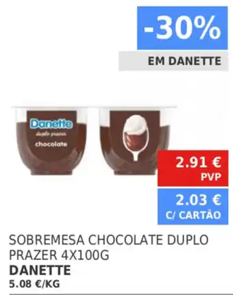 Minipreço Sobremesa Chocolate Duplo Prazer Danette 4x100g promoção
