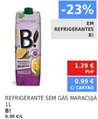 Minipreço Refrigerante sem Gás Maracujá B! 1L promoção